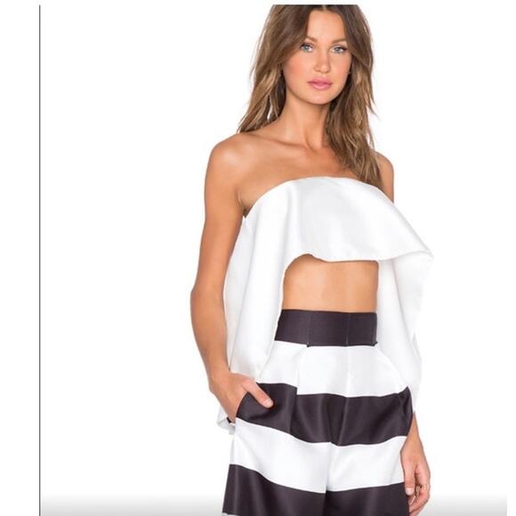 NWT SOLACE London Loletta Black Strapless High Low Top size 4 - Picture 5 of 13